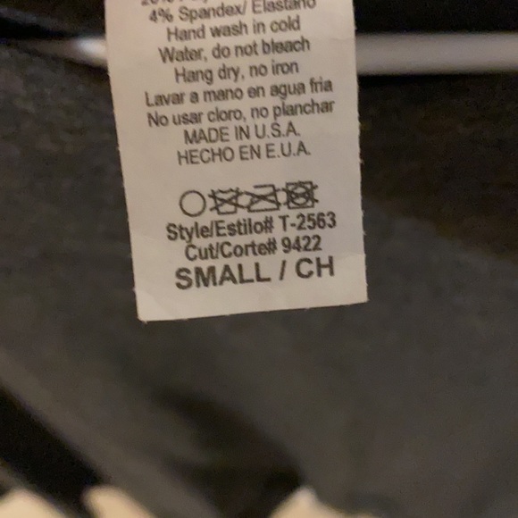 Size small grey long sleeve shirt with leopard print on sleeve - Picture 3 of 3